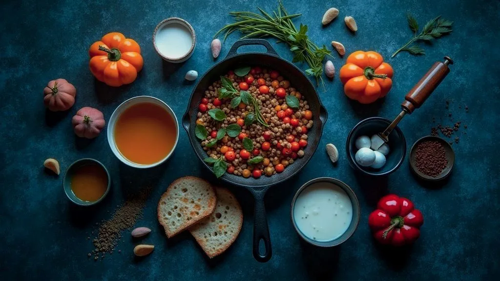 A beautifully arranged plate showcasing a variety of dishes